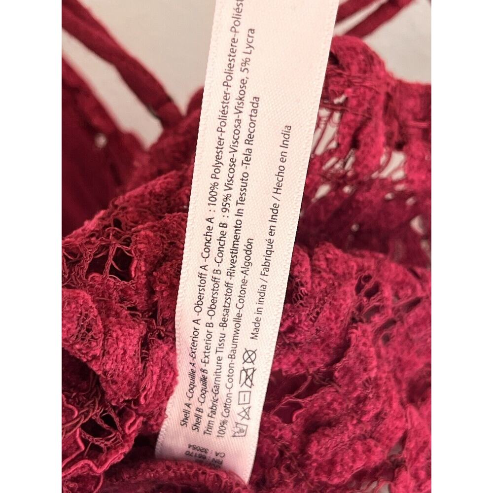 Intimately Free People Lace Cropped Bra Cami Tank Top Adjustable Straps … - Picture 8 of 11